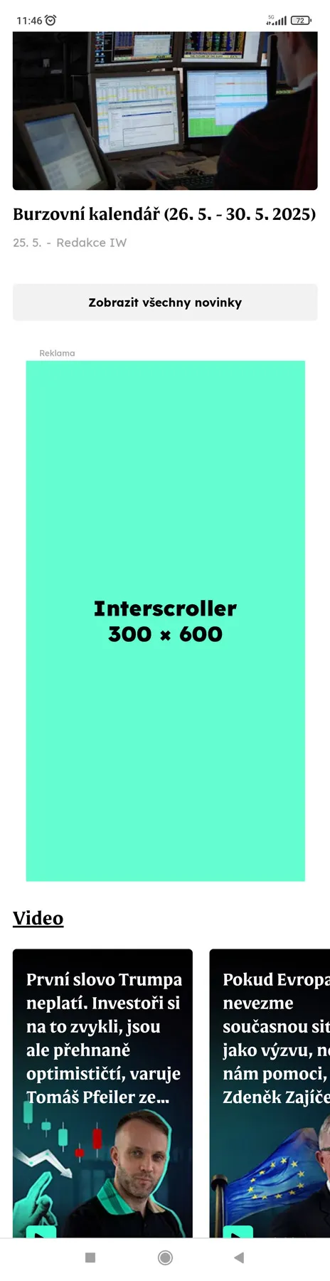 Zobrazení reklamy