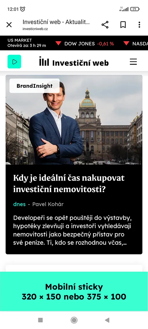Zobrazení reklamy