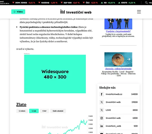 Zobrazení reklamy